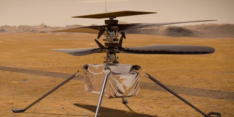 Helicóptero Ingenuity, da Nasa, faz voo teste com êxito em Marte